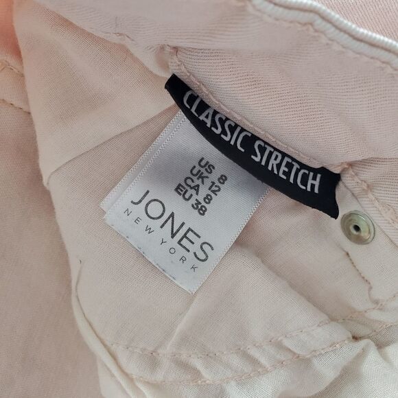 Jones New York Classic Stretch Cropped Denim Jeans Pink - Picture 6 of 12